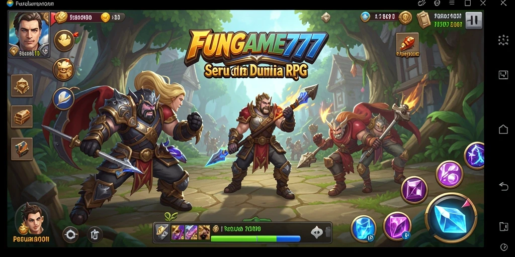 Tampilan gameplay FUNGame777 yang mendebarkan di dunia RPG.