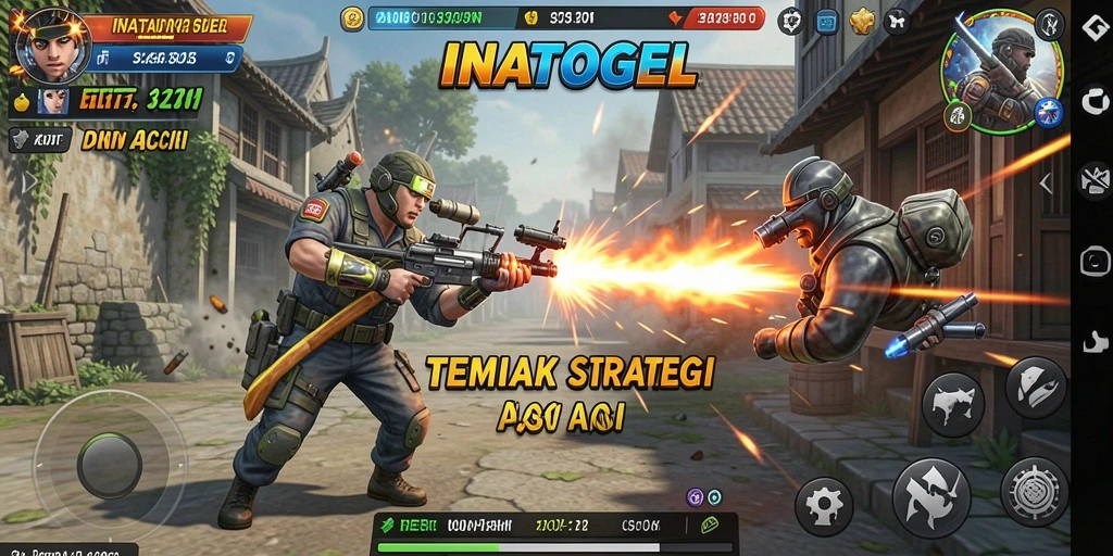 Screenshot menampilkan aksi pertarungan seru dalam gameplay INATOGEL.