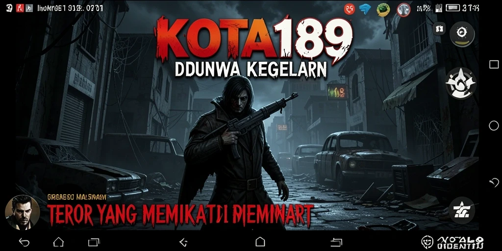 Tampilan gameplay menegangkan dalam KOTA189 penuh dengan kegelapan dan ketegangan.