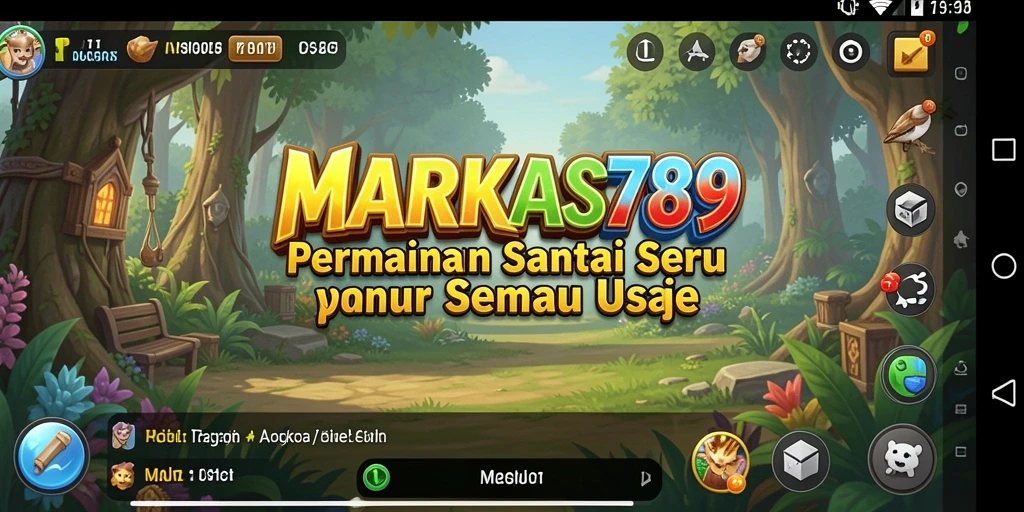 Tangkapan layar gameplay MARKAS789 yang penuh warna dan interaktif.