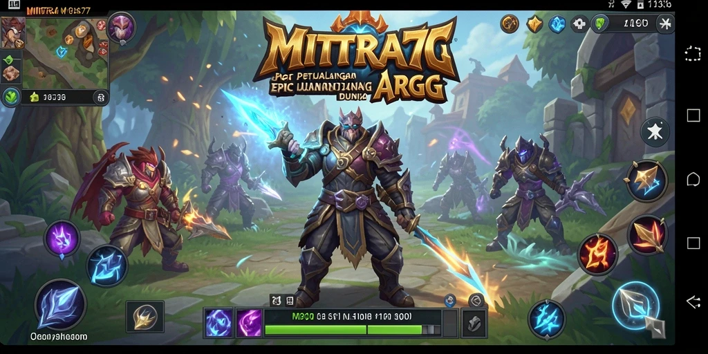 Tangkapan layar menampilkan aksi seru dalam gameplay ARPG MITRA77.