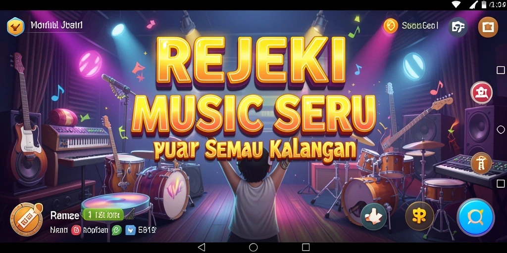 Gameplay seru di aplikasi REJEKI dengan lagu yang bervariasi.