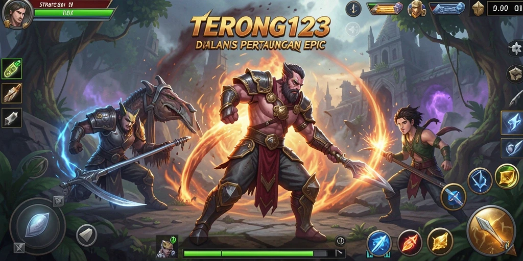Tampilan gameplay di <strong>TERONG123</strong> menunjukkan pertempuran strategi yang mendebarkan.